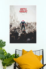 Spider-Man "With Great Power Comes Great Responsibility" Quote Paper Poster (Hollywood Poster) (