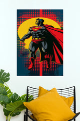 Superman and Pikachu Retro Mashup Graphic Paper Poster (Hollywood Poster)