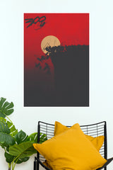 300 Movie Spartan Silhouette Minimalist Paper Poster (Hollywood Poster)
