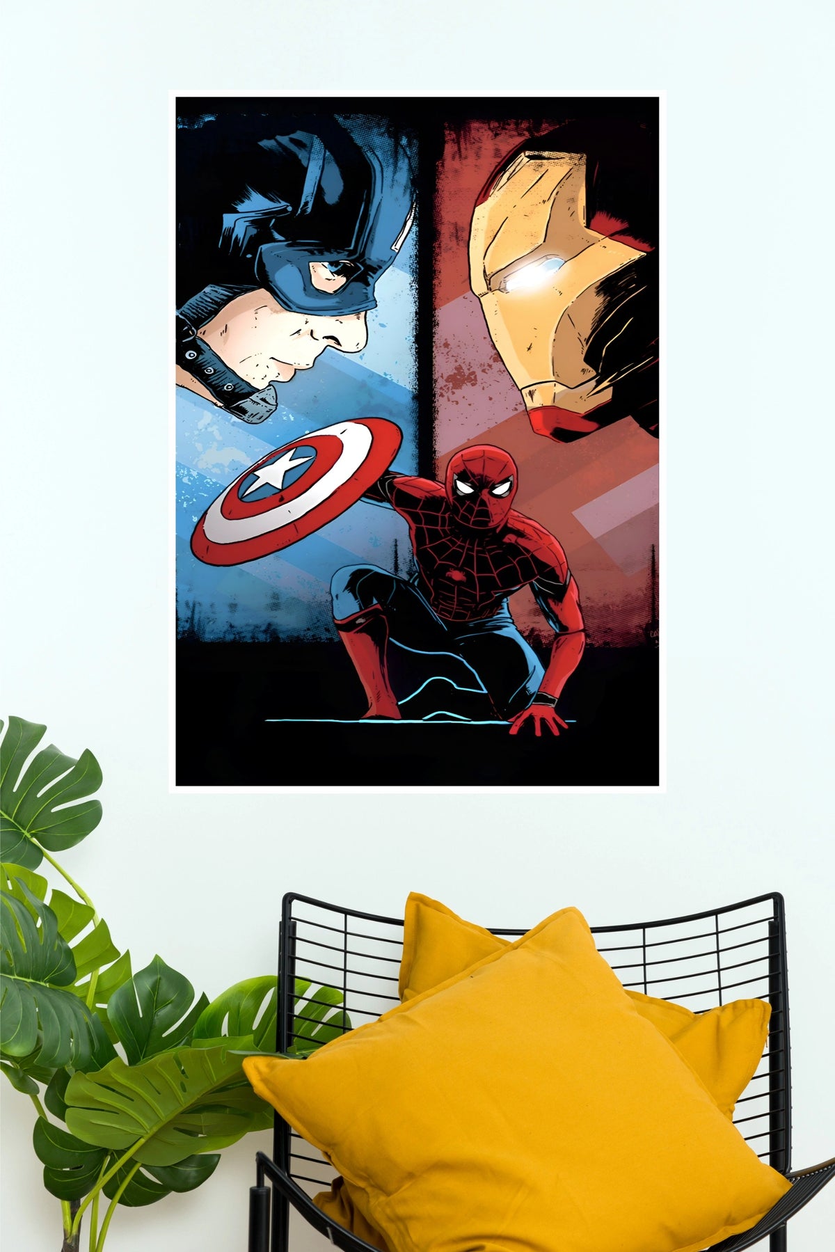 Marvel Captain America Iron Man & Spider-Man Paper Poster (Hollywood Poster)