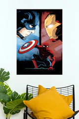 Marvel Captain America Iron Man & Spider-Man Paper Poster (Hollywood Poster)