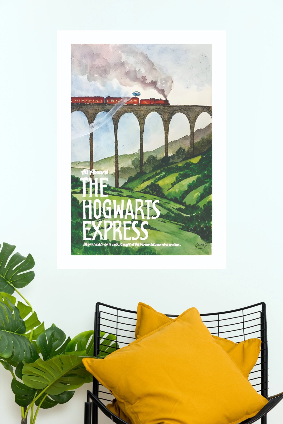 The Hogwarts Express Watercolor Paper Poster (Hollywood Poster)
