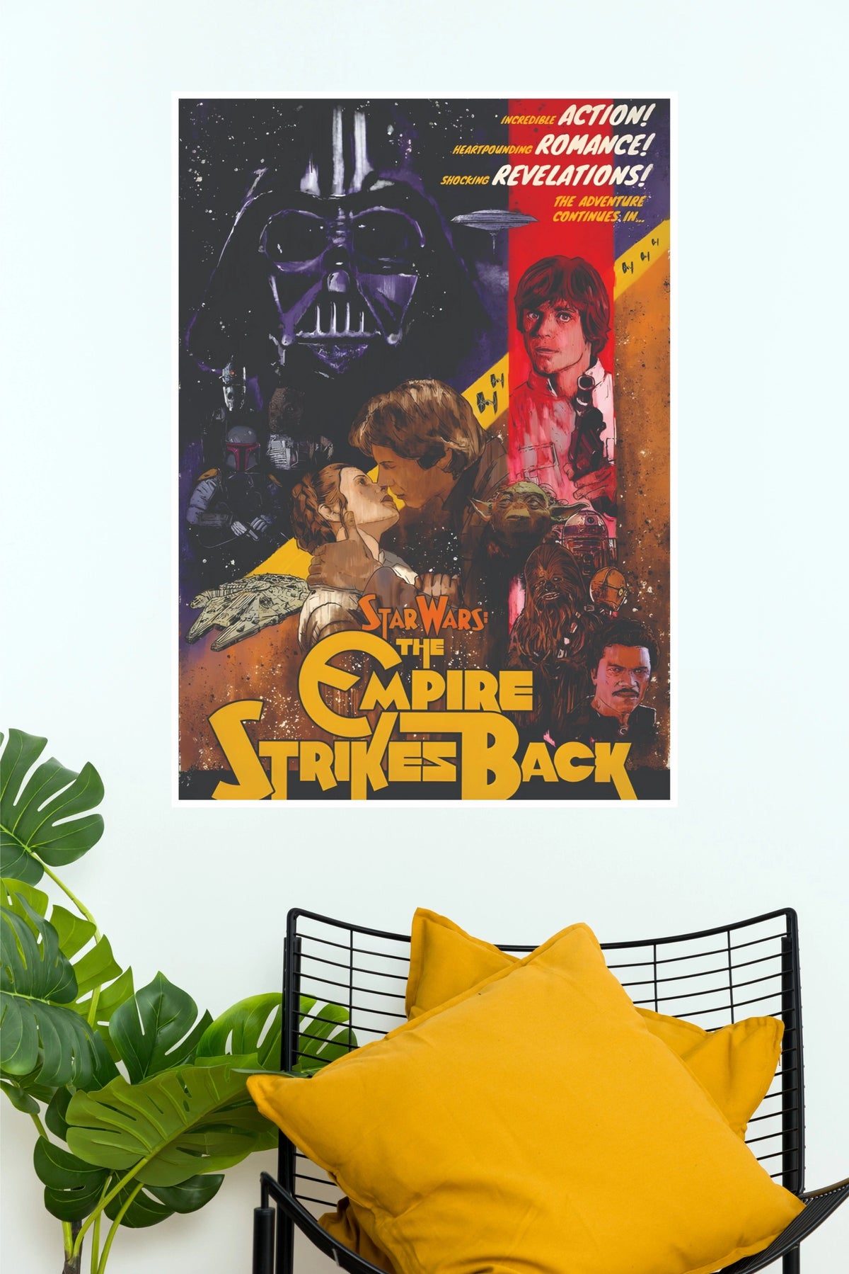 Star Wars: The Empire Strikes Back Paper Poster – Vintage Classic Movie Wall Art Print (Hollywood Poster)
