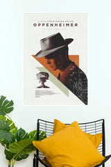 Oppenheimer Movie Paper Poster – Minimalist Christopher Nolan Film Wall Art Print (Hollywood Poster)