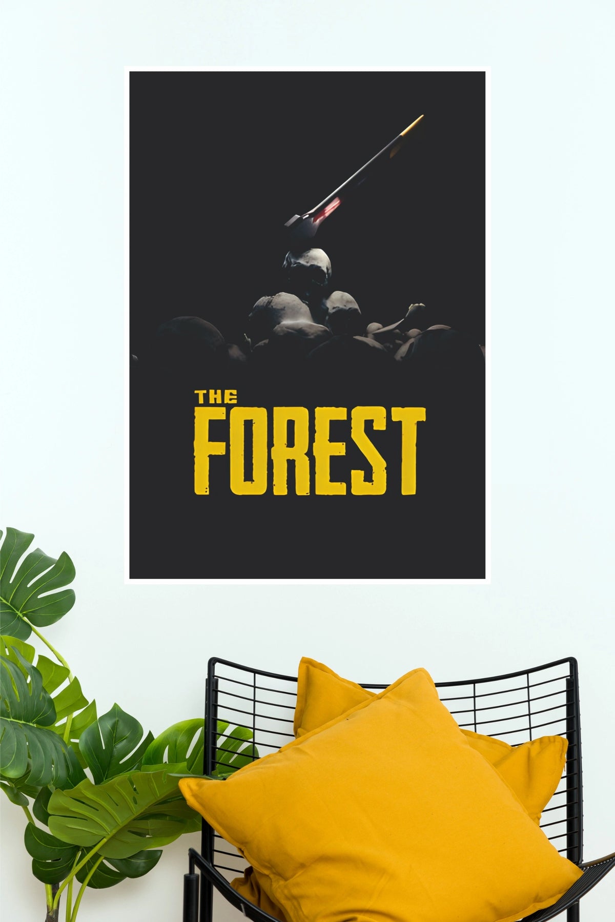 The Forest Video Game Paper Poster – Minimalist Survival Horror Wall Art Print (Hollywood Poster)