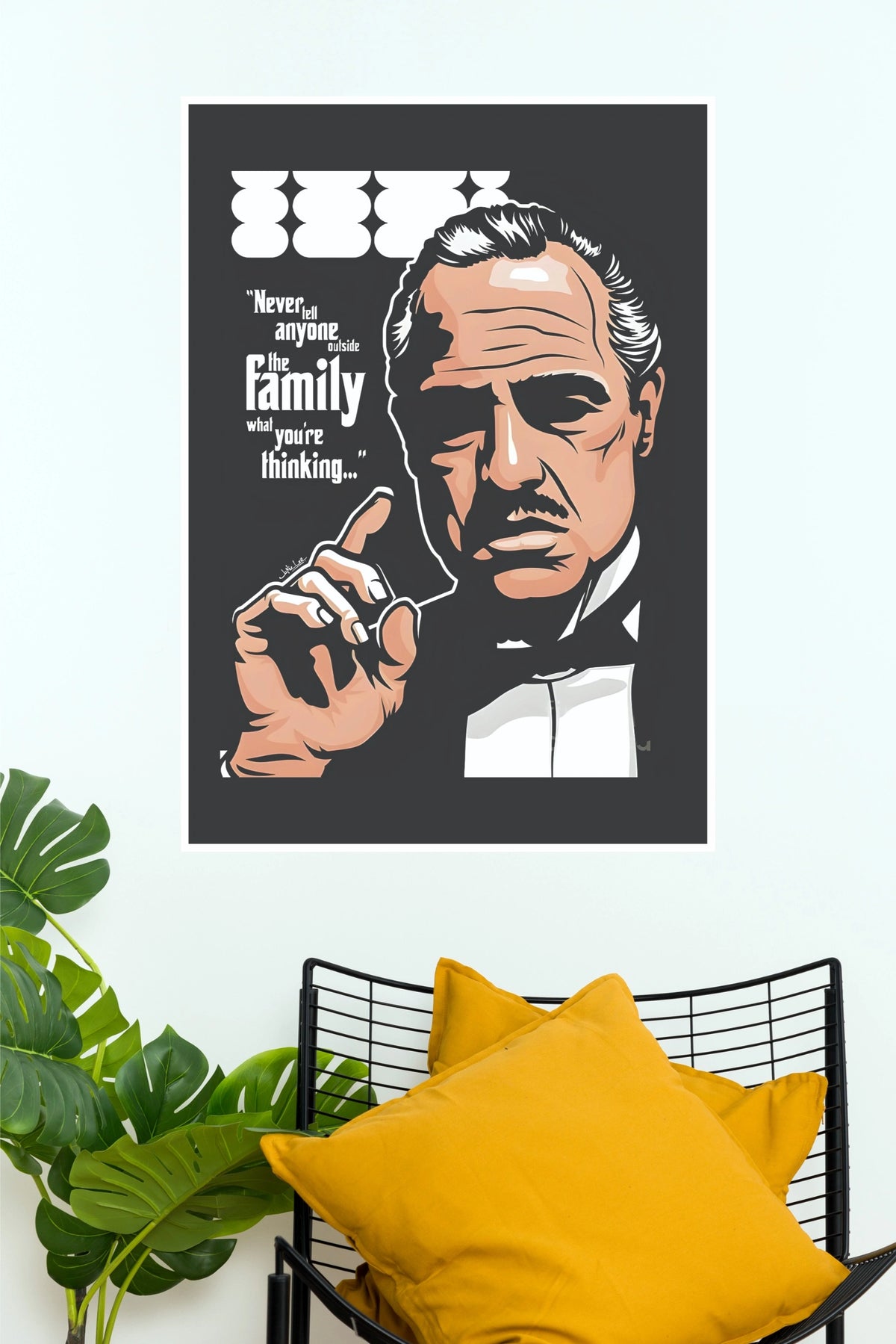 The Godfather (1972) Movie Paper Poster – Stylized Vito Corleone Quote Wall Art Print (Hollywood Poster)