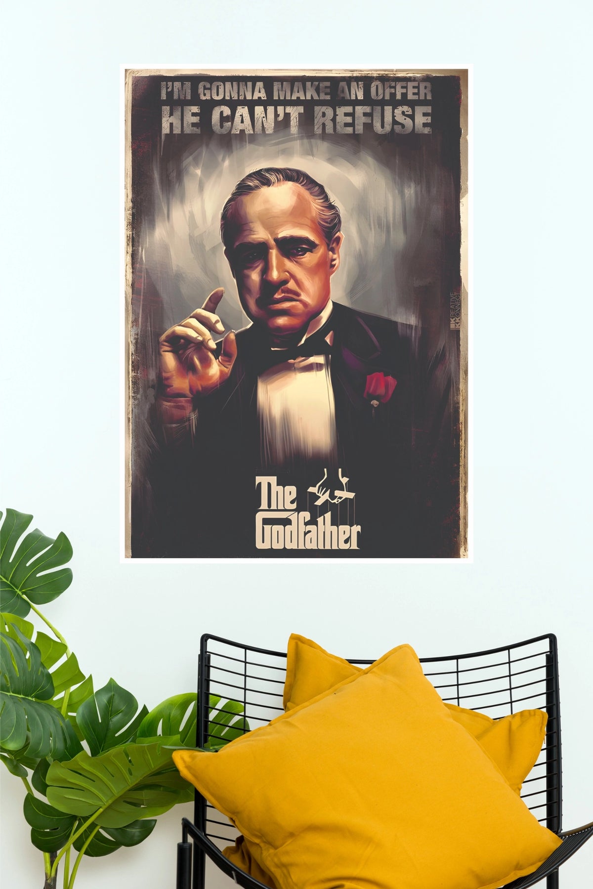 The Godfather Vito Corleone Movie Paper Poster – Painted Quote Wall Art Print (Hollywood Poster)
