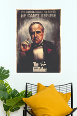 The Godfather Vito Corleone Movie Paper Poster – Painted Quote Wall Art Print (Hollywood Poster)