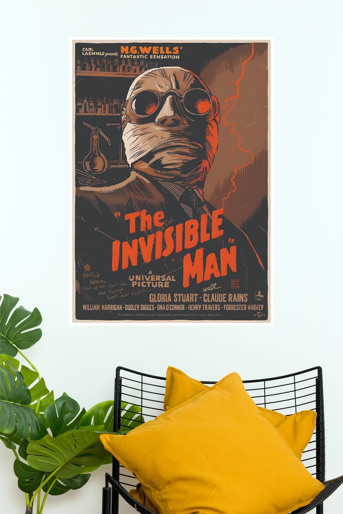 The Invisible Man Classic Universal Monsters Retro Paper Poster (Hollywood Poster)
