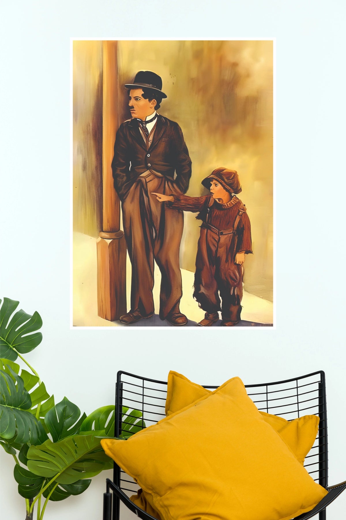 The Kid (1921) Charlie Chaplin Classic Silent Film Paper Poster   (Hollywood Poster)