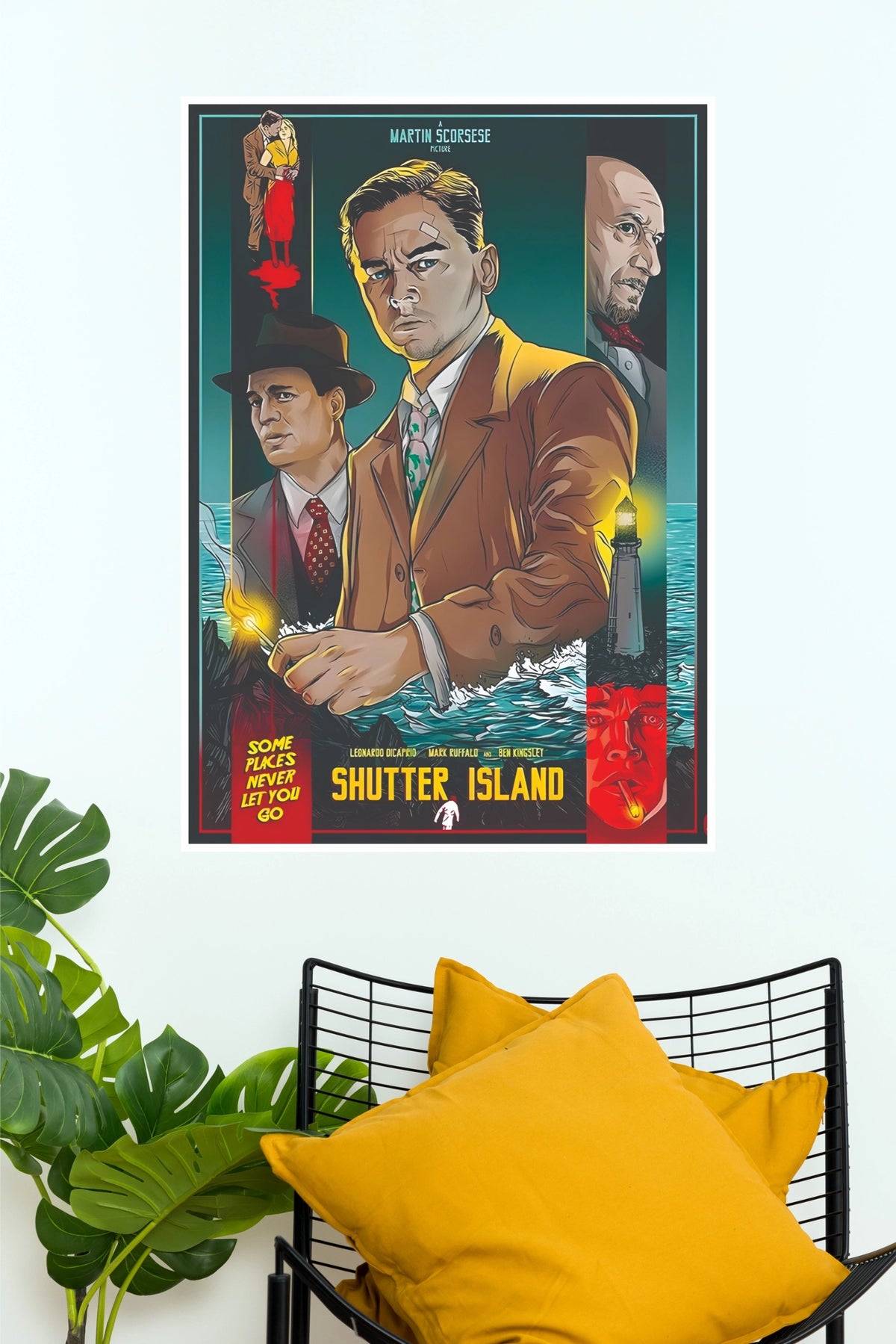 Shutter Island Martin Scorsese Psychological Thriller Illustrated Paper Poster(Hollywood Poster)