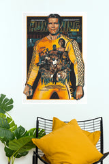 The Running Man 1987 Arnold Schwarzenegger Illustrated Paper Poster (Hollywood Poster)