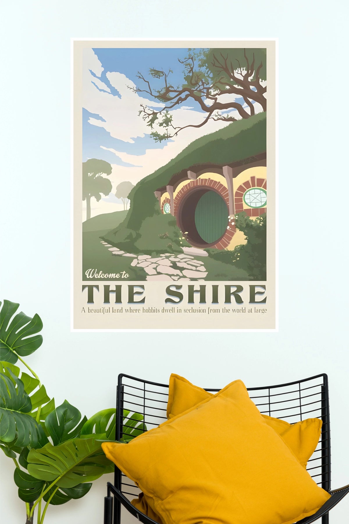 Welcome to The Shire Lord of the Rings Travel Vintage Paper Poster (Hollywood Poster)