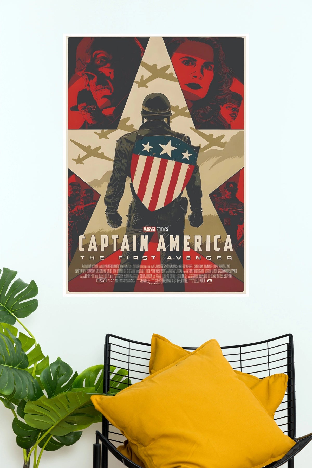 Captain America: The First Avenger Vintage Propaganda Illustrated Paper Poster (Hollywood Poster)