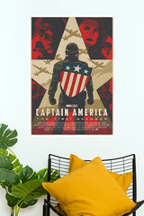 Captain America: The First Avenger Vintage Propaganda Illustrated Paper Poster (Hollywood Poster)