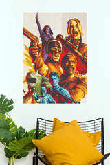 The Suicide Squad 2021 Harley Quinn Peacemaker Illustrated Paper Poster (Hollywood Poster)
