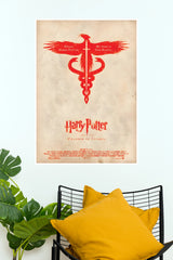 Harry Potter and the Chamber of Secrets Tom Riddle Sword & Phoenix Vintage Poster (Hollywood Poster)