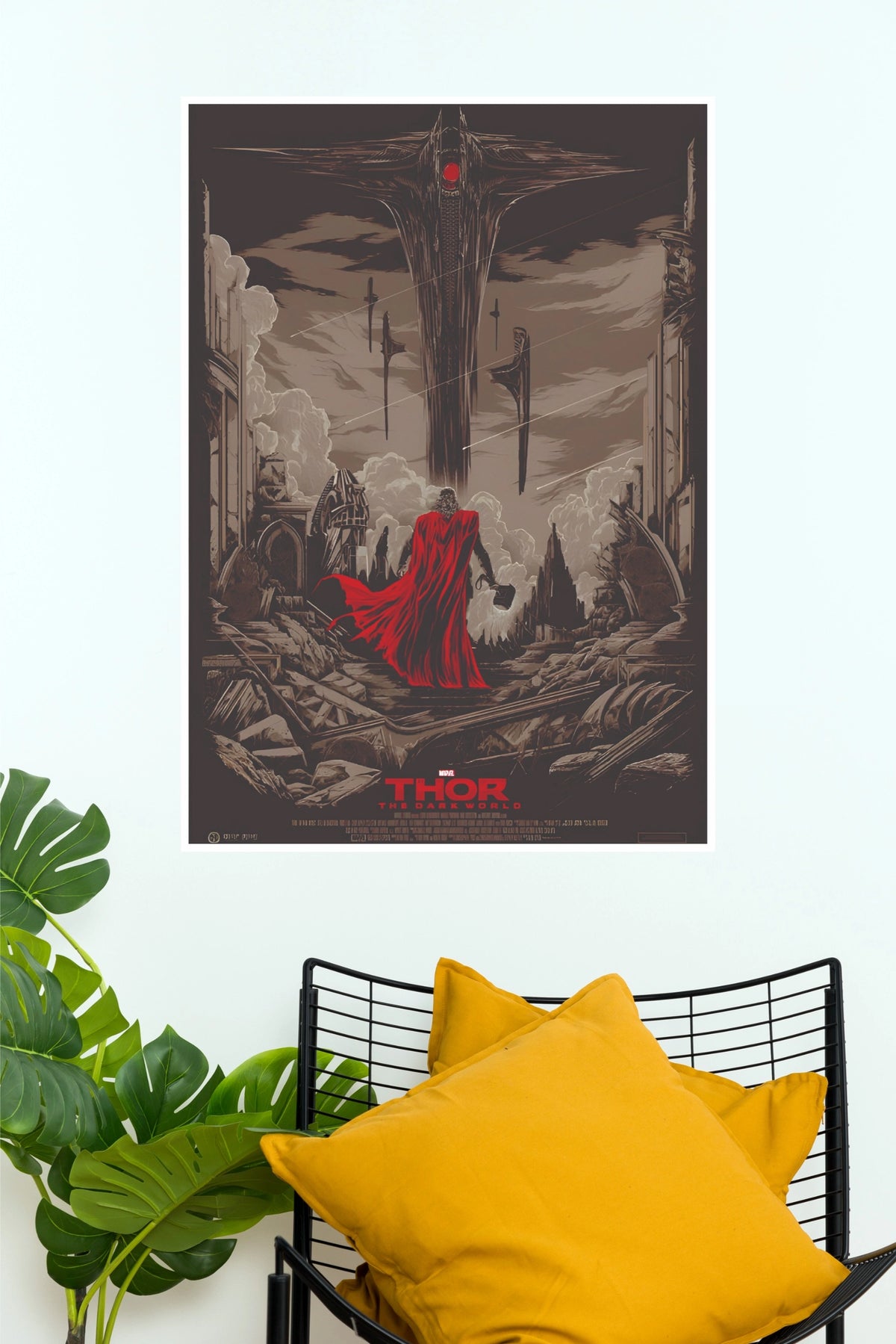 Thor: The Dark World Red Cape Illustrated Paper Poster (Hollywood Poster)