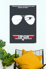 Top Gun Aviator Sunglasses Minimalist Quote Paper Poster (Hollywood Poster)