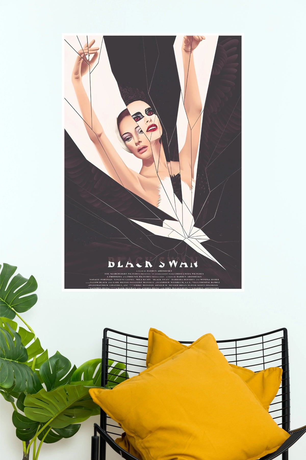 Black Swan Natalie Portman Shattered Mirror Dual Face Poster (Hollywood Poster)