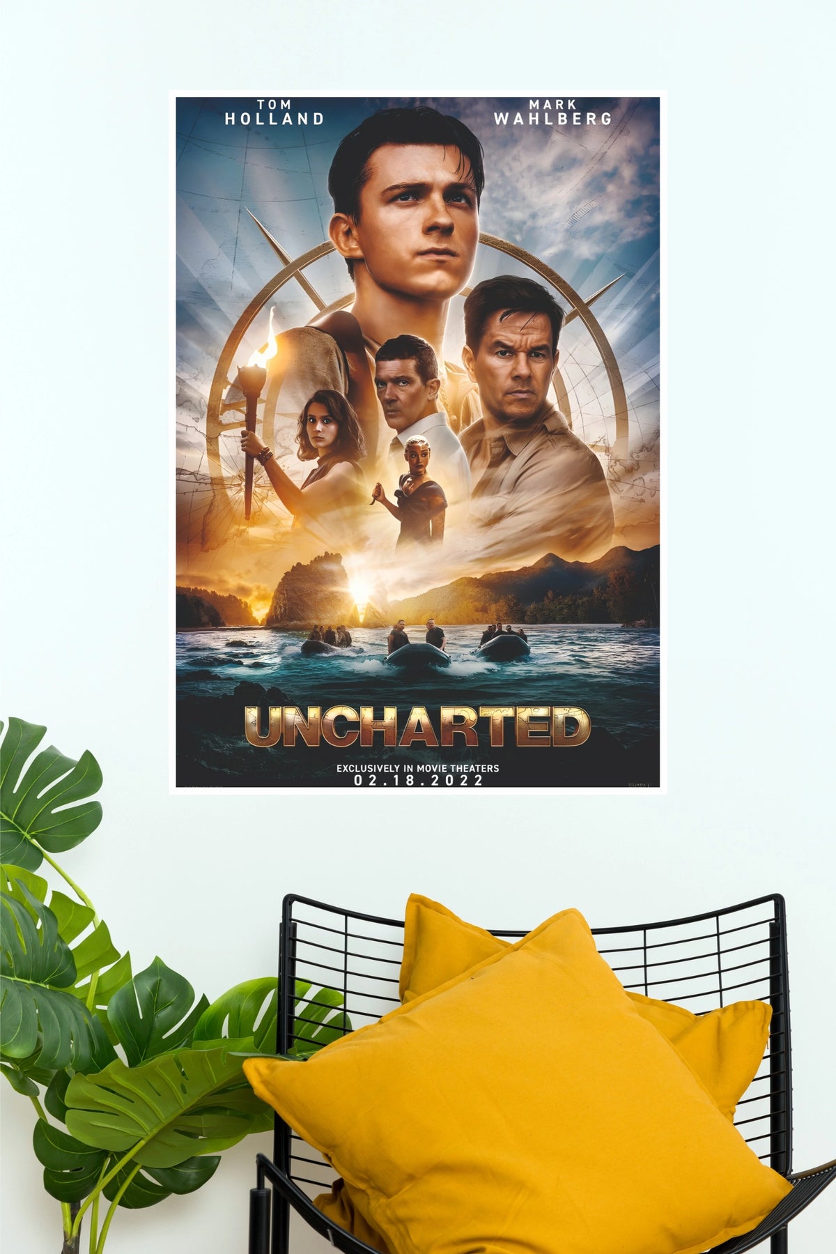 Uncharted Tom Holland & Mark Wahlberg Movie Poster   (Hollywood Poster)