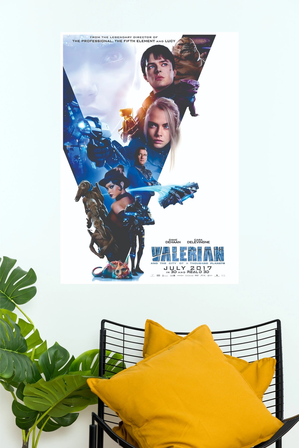Valerian and the City of a Thousand Planets Dane DeHaan & Cara Delevingne Poster  (Hollywood Poster)