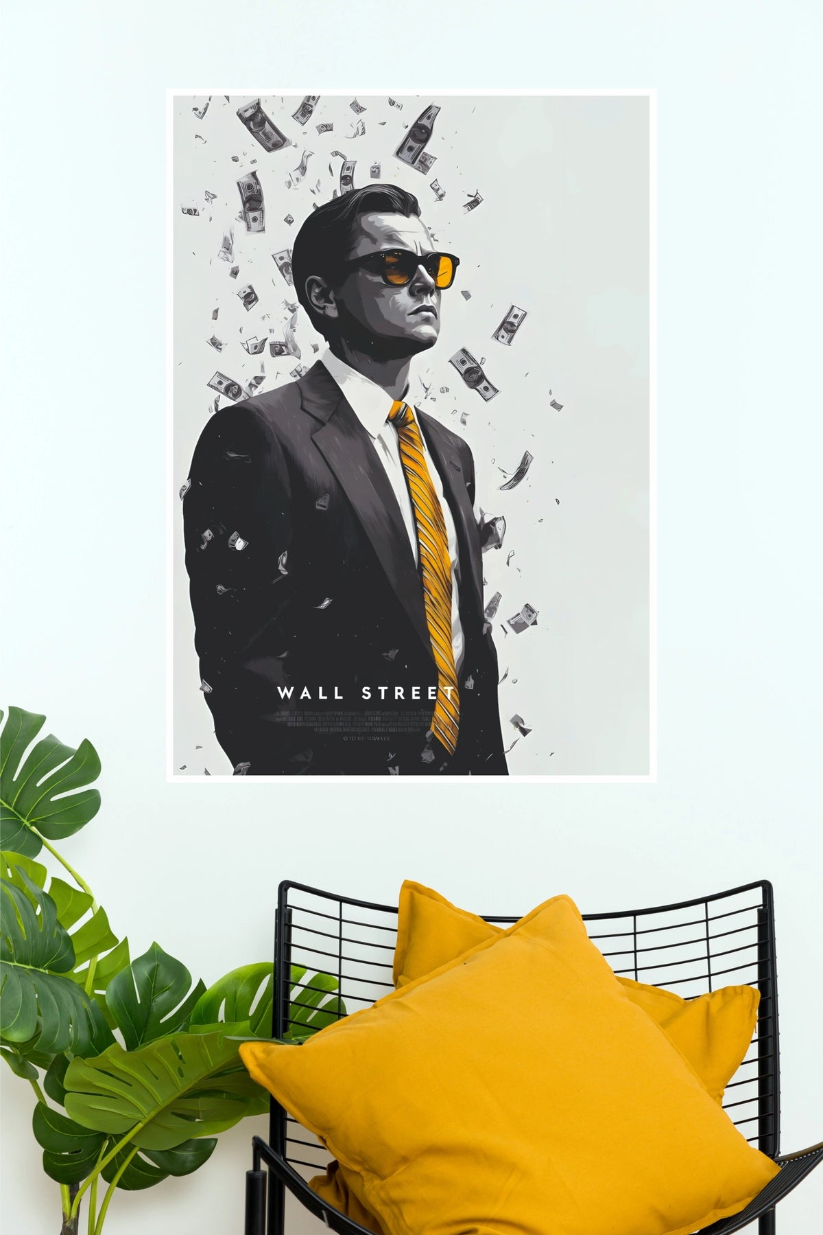 The Wolf of Wall Street Money Rain Poster – Leonardo DiCaprio Graphic Wall Art Print (Hollywood Poster)