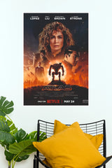 Atlas Movie Poster – Jennifer Lopez Sci-Fi Film Wall Art Print (Hollywood Poster)