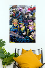 X-Men Animated Style Comic Poster – Wolverine, Cyclops & Mutant Squad Wall Art Print   (Hollywood Poster)