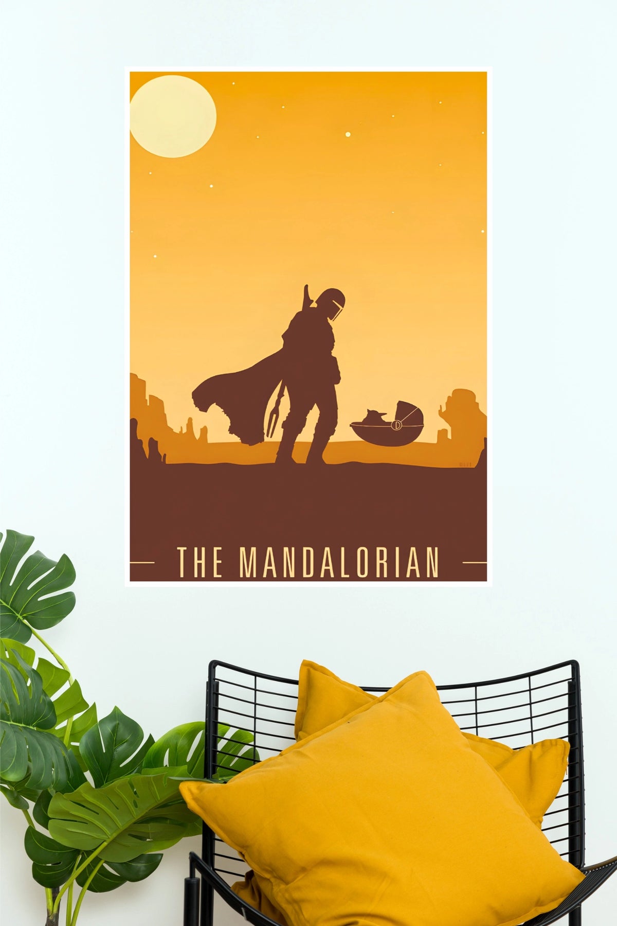 The Mandalorian Minimalist Poster – Star Wars Western Sci-Fi Wall Art  (Series  Poster)