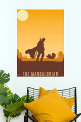 The Mandalorian Minimalist Poster – Star Wars Western Sci-Fi Wall Art  (Series  Poster)