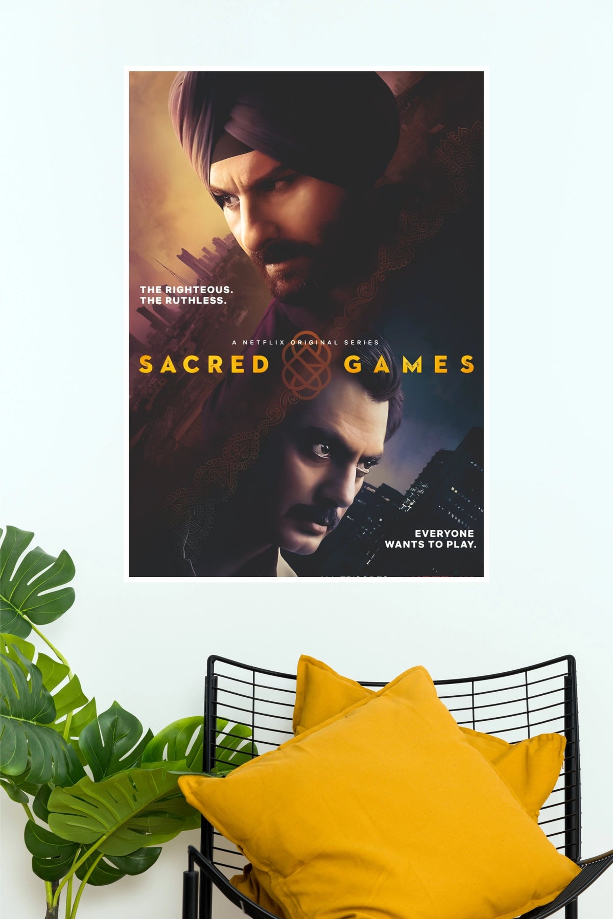 Sacred Games Vintage Crime Thriller Wall Poster – Classic Indian Series Art Print (Series Poster)