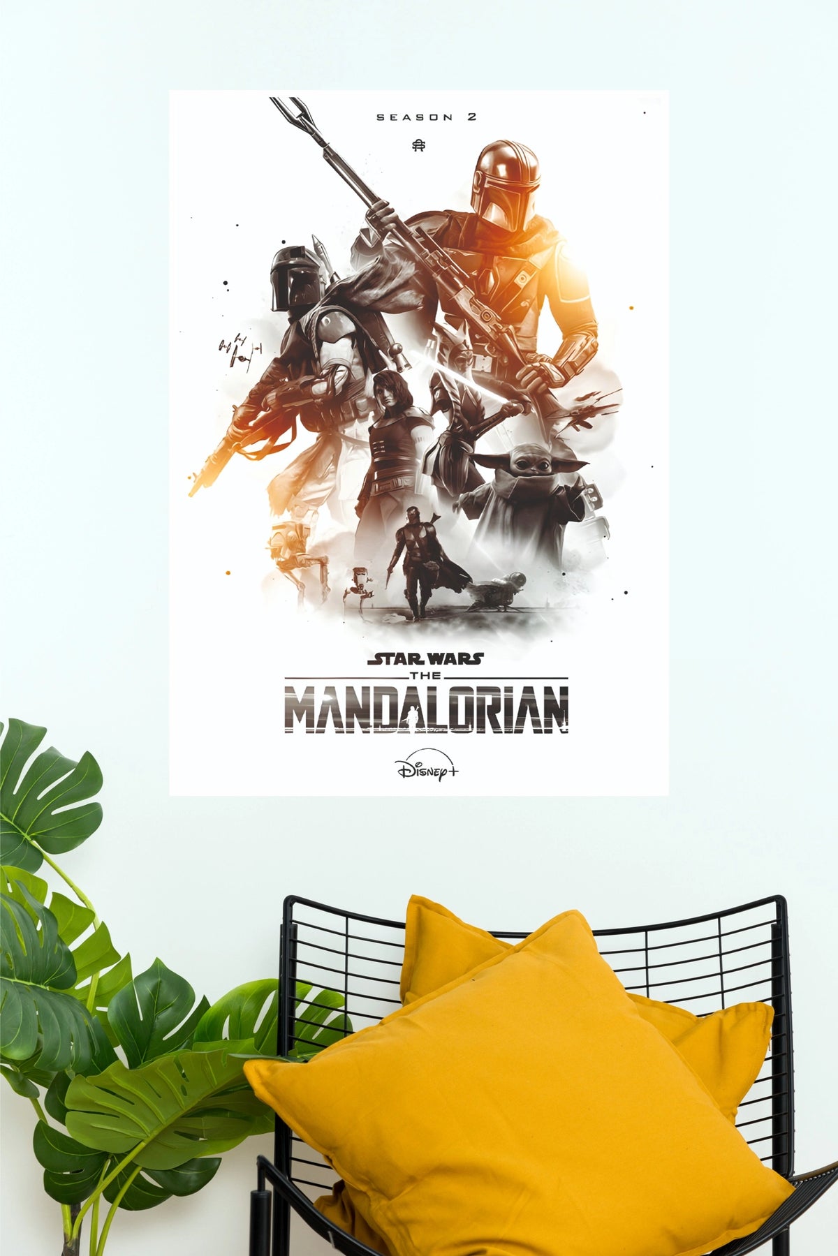 Star Wars The Mandalorian Season 2 Poster – Mandalorian & Grogu Wall Art(Series  Poster)