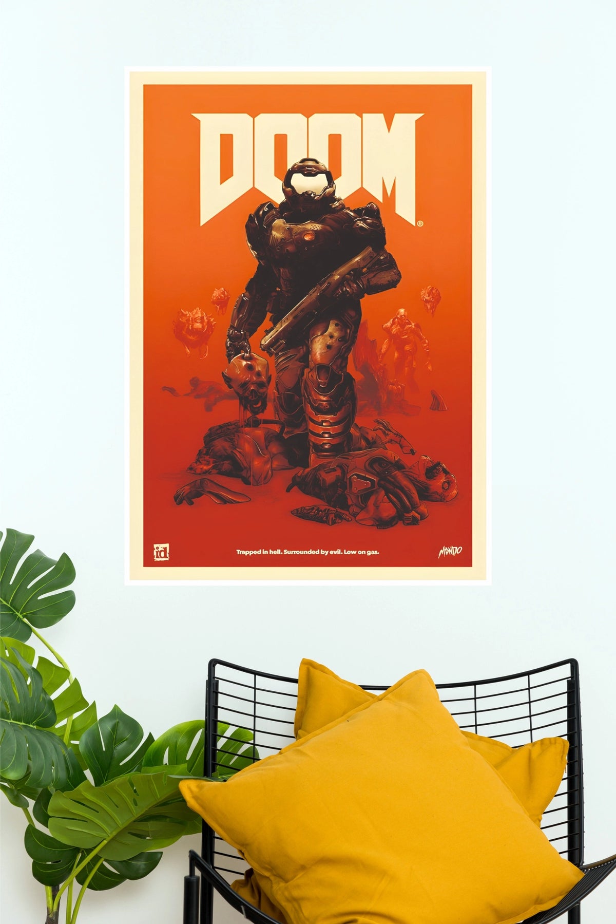 DOOM Slayer Hell Warrior Poster | Retro Gaming Wall Art