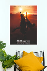 Star Wars Episode VII Dawn of the Republic Poster – Armored Warrior Sunset Wall Art   (Series  Poster)