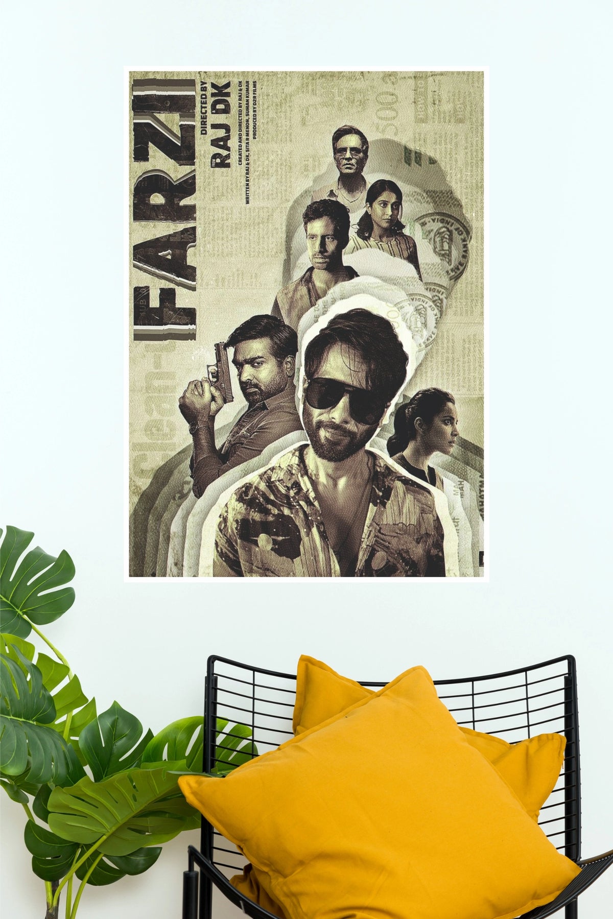 Farzi Vintage Poster – Indian Crime Thriller Series Wall Art  (Series  Poster)