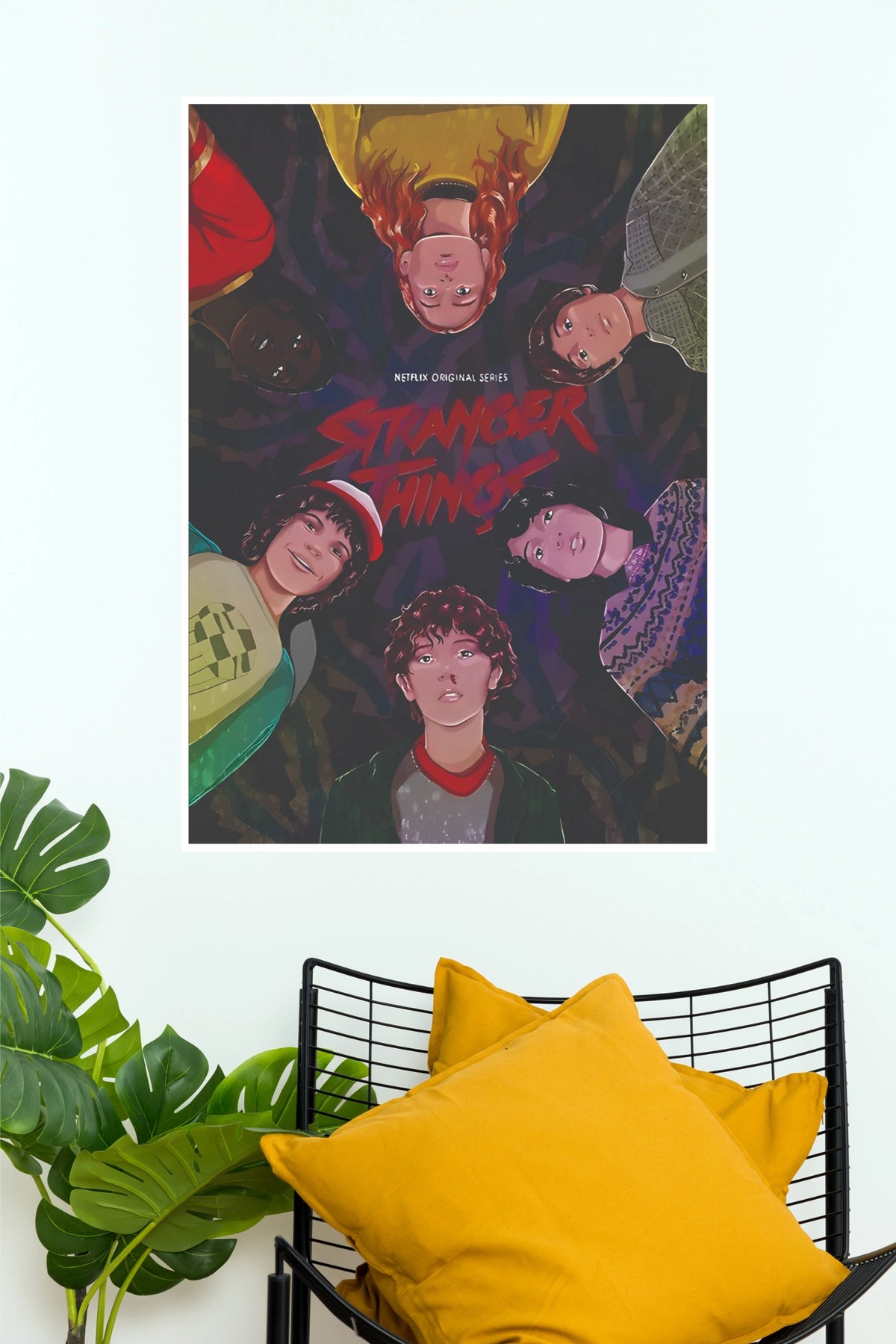 Stranger Things Hawkins Circle Poster – Retro Netflix Series Wall Art   (Series  Poster)