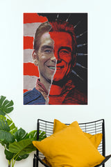 The Boys Homelander Duality Poster – Red & Blue Split Face Wall Art (Series  Poster)