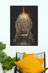 Iron Throne Poster – Game of Thrones Inspired Dark Fantasy Wall Art  (Series  Poster)