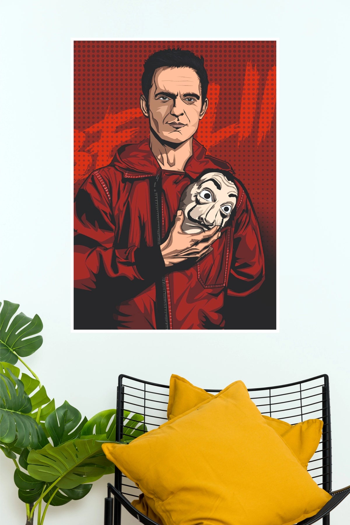 Berlin Money Heist Poster – La Casa de Papel Red Pop Art Wall Art  (Series  Poster)