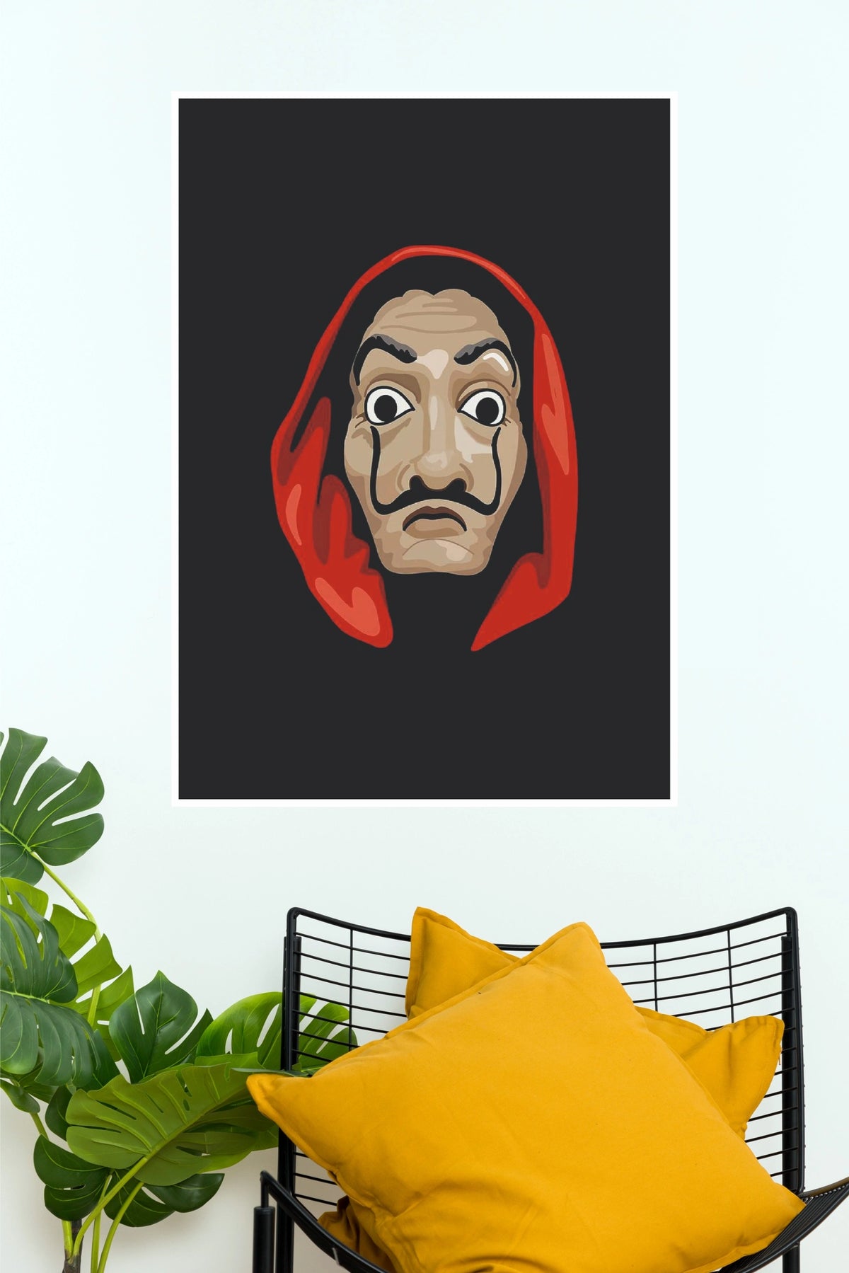 Money Heist La Casa de Papel Dali Mask Minimalist Wall Poster   (Series  Poster)
