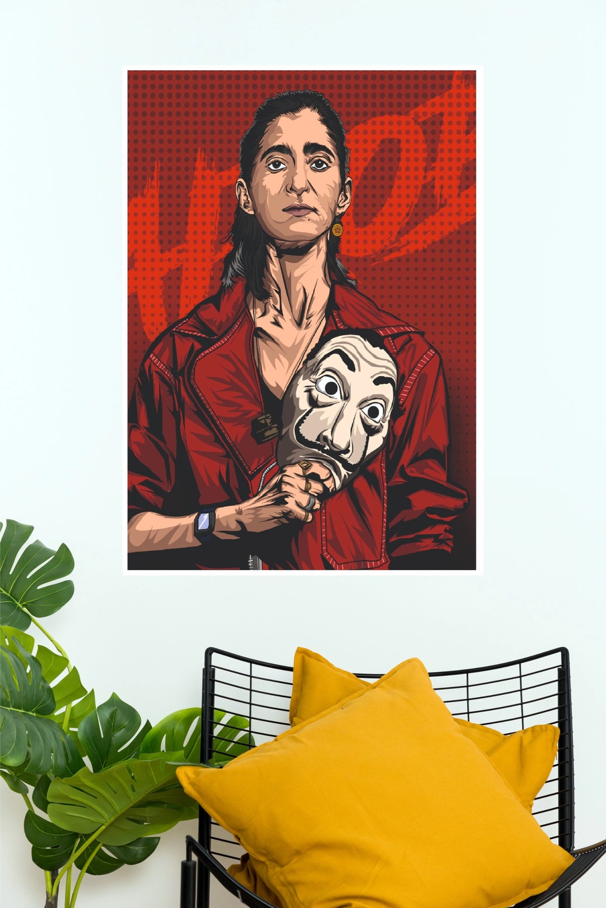 Money Heist Nairobi Poster | La Casa de Papel Red Suit Character Wall Art   (Series  Poster)