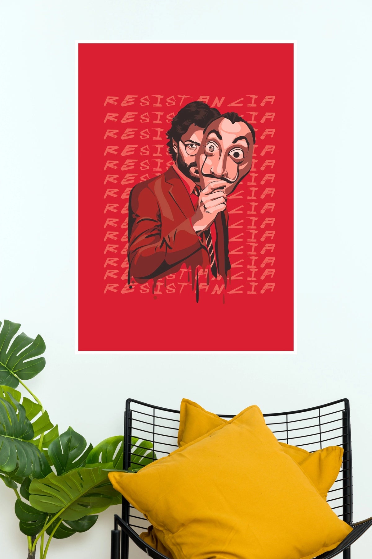 Money Heist Professor Dali Mask Poster | La Casa de Papel Resistance Wall Art (Series  Poster)