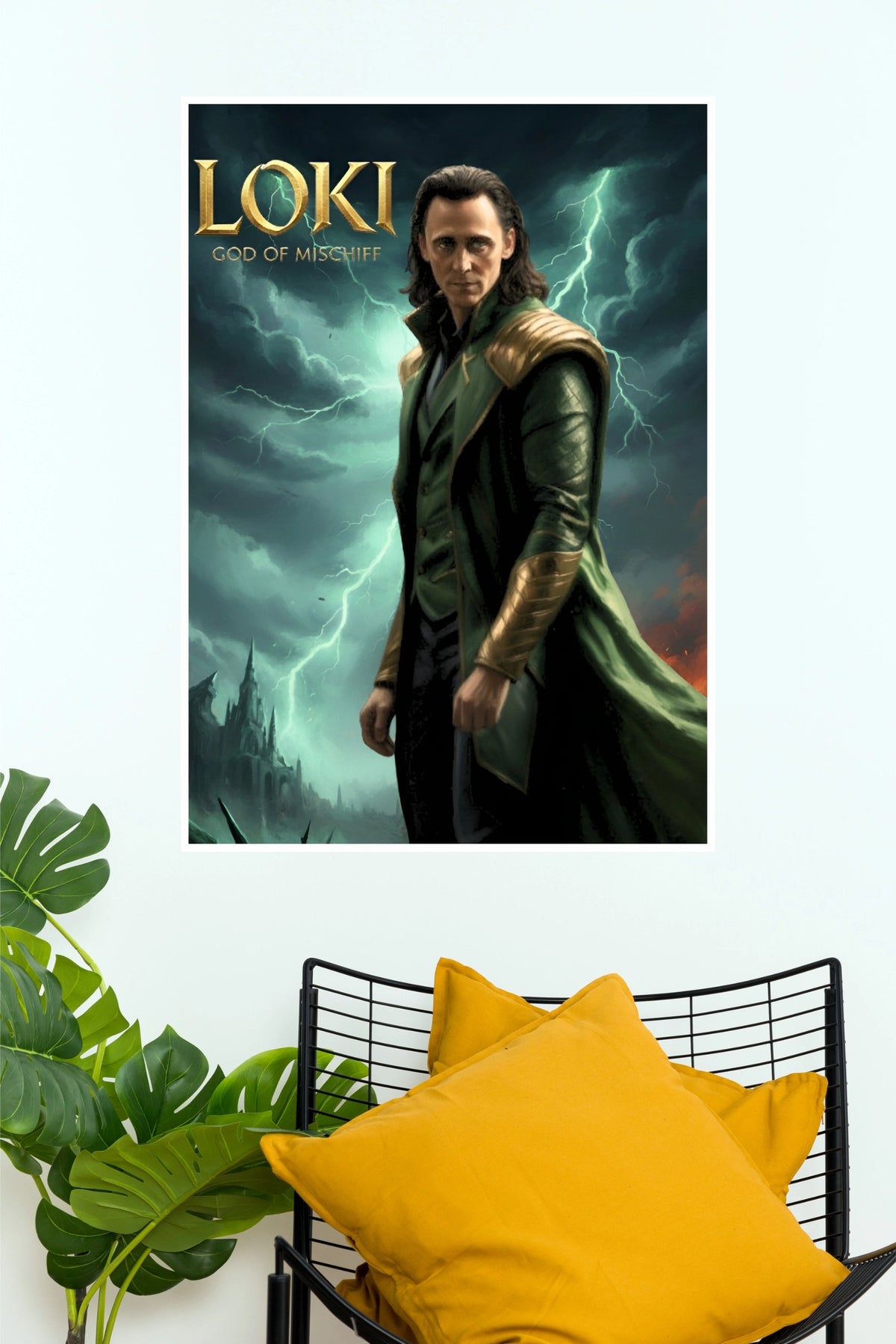 Loki God of Mischief Marvel Poster – Fantasy Lightning Wall Art   (Series  Poster)