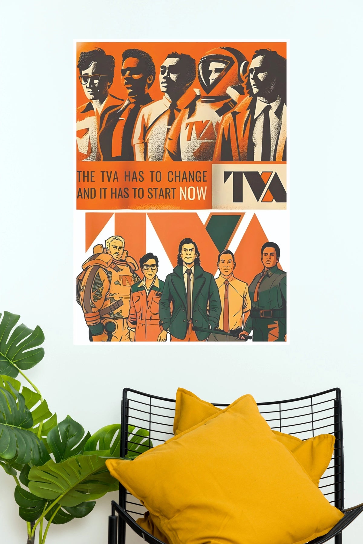 Loki TVA Poster – The TVA Has to Change Vintage Comic Style Wall Art  (Series  Poster)