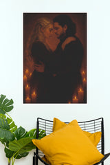 Romantic Couple Candlelight Poster – Elegant Love & Romance Wall Art   (Series  Poster)