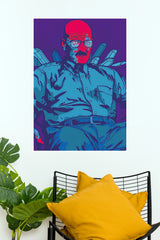 Breaking Bad Walter White Pop Art Poster – Retro Blue Purple Wall Art  (Series  Poster)