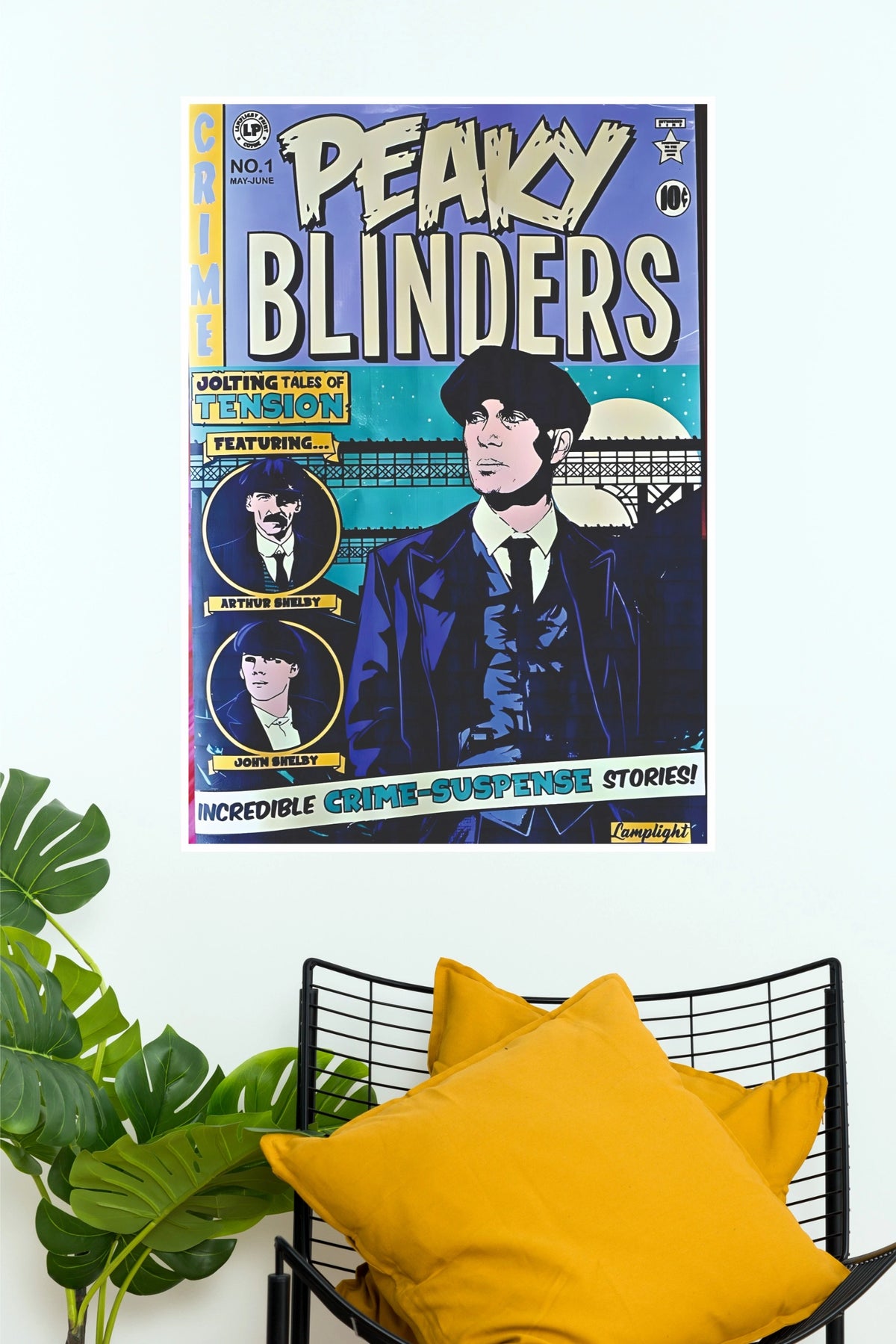 Peaky Blinders Vintage Comic Style Wall Poster  (Series  Poster)