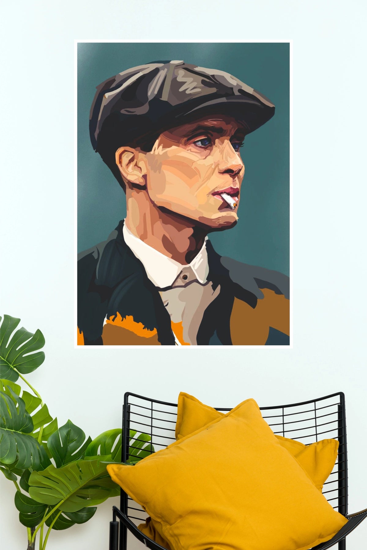 Vintage Peaky Blinders Style Gangster Portrait Wall Art | Classic Vintage Man Poster   (Series  Poster)
