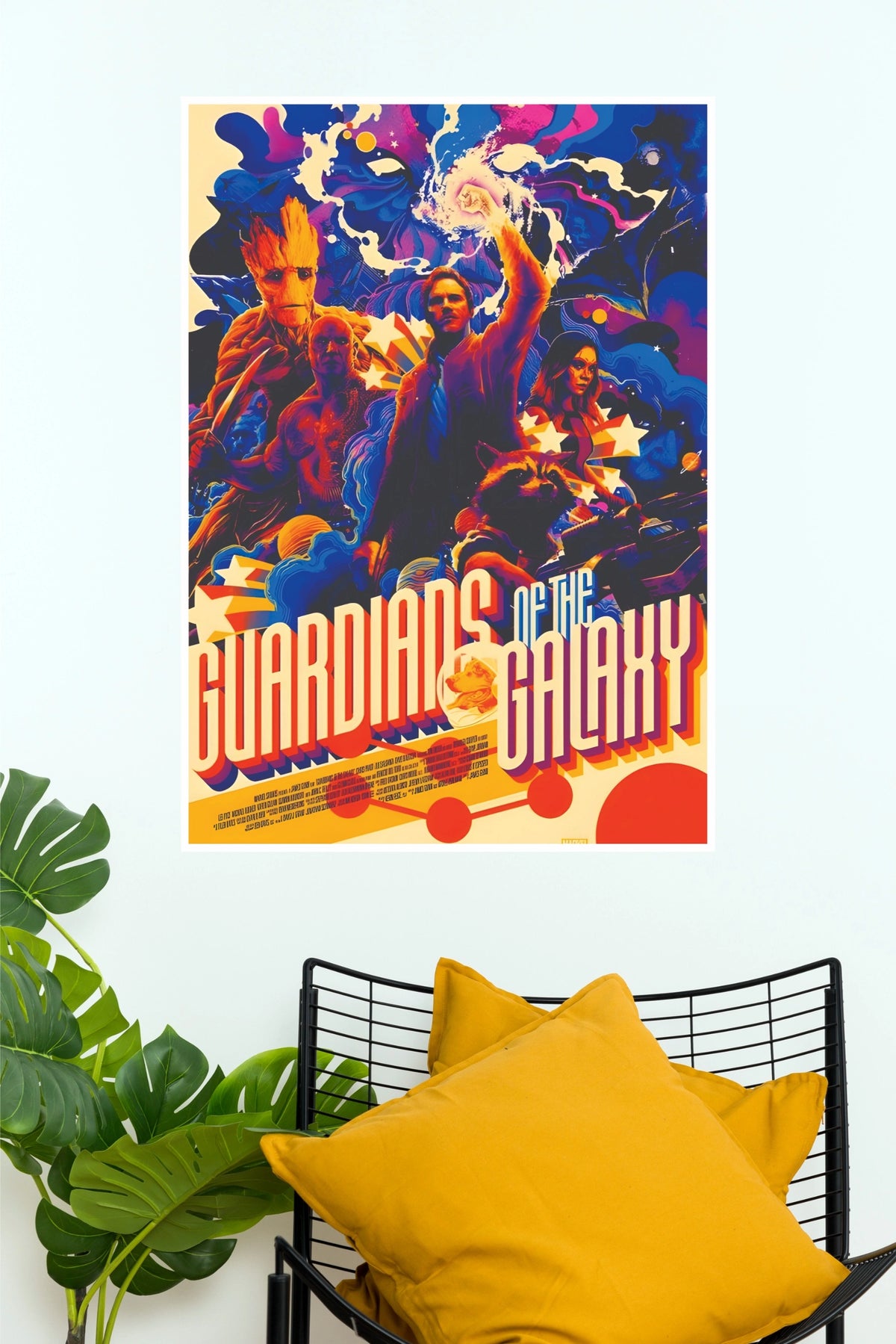 Guardians of the Galaxy Retro Comic Wall Poster – Colorful Superhero Movie Room Decor  (Super Hero Poster)